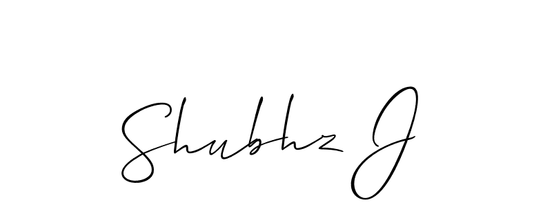 Make a beautiful signature design for name Shubhz J. Use this online signature maker to create a handwritten signature for free. Shubhz J signature style 2 images and pictures png