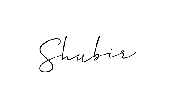 Design your own signature with our free online signature maker. With this signature software, you can create a handwritten (Allison_Script) signature for name Shubir. Shubir signature style 2 images and pictures png