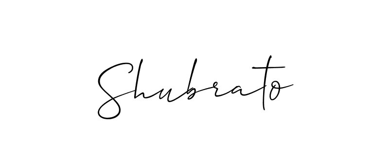 Make a beautiful signature design for name Shubrato. With this signature (Allison_Script) style, you can create a handwritten signature for free. Shubrato signature style 2 images and pictures png
