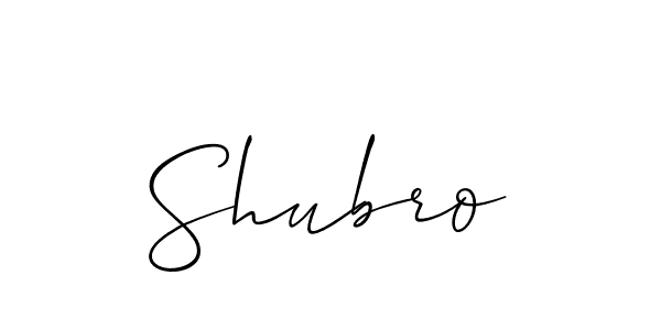 How to make Shubro name signature. Use Allison_Script style for creating short signs online. This is the latest handwritten sign. Shubro signature style 2 images and pictures png