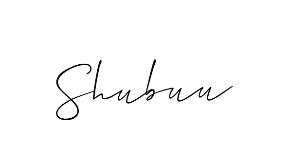 Design your own signature with our free online signature maker. With this signature software, you can create a handwritten (Allison_Script) signature for name Shubuu. Shubuu signature style 2 images and pictures png