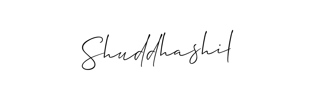Make a beautiful signature design for name Shuddhashil. With this signature (Allison_Script) style, you can create a handwritten signature for free. Shuddhashil signature style 2 images and pictures png