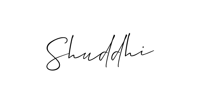 The best way (Allison_Script) to make a short signature is to pick only two or three words in your name. The name Shuddhi include a total of six letters. For converting this name. Shuddhi signature style 2 images and pictures png