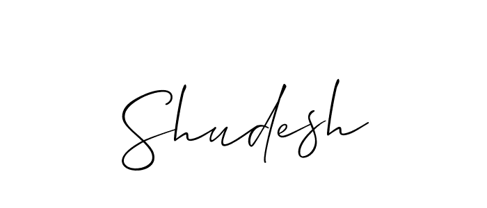 Make a beautiful signature design for name Shudesh. With this signature (Allison_Script) style, you can create a handwritten signature for free. Shudesh signature style 2 images and pictures png