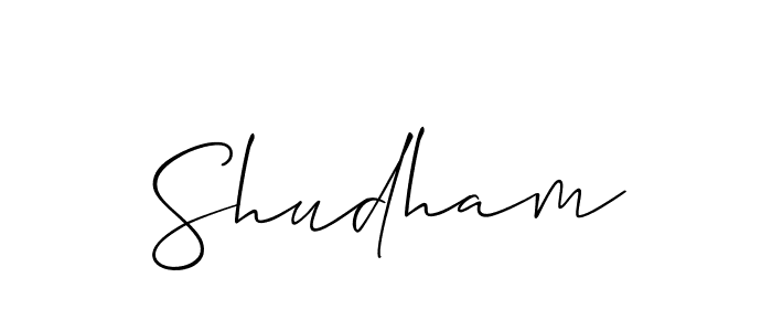 if you are searching for the best signature style for your name Shudham. so please give up your signature search. here we have designed multiple signature styles  using Allison_Script. Shudham signature style 2 images and pictures png