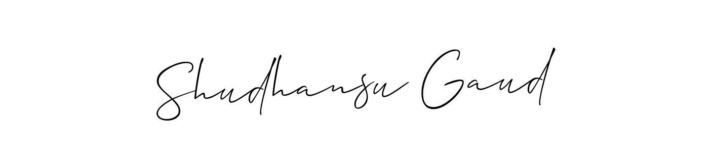 Similarly Allison_Script is the best handwritten signature design. Signature creator online .You can use it as an online autograph creator for name Shudhansu Gaud. Shudhansu Gaud signature style 2 images and pictures png