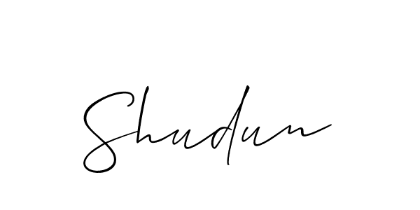 Also You can easily find your signature by using the search form. We will create Shudun name handwritten signature images for you free of cost using Allison_Script sign style. Shudun signature style 2 images and pictures png