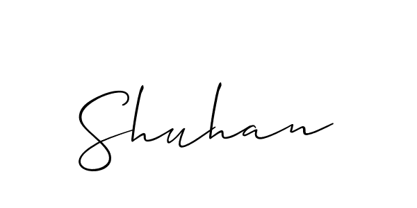 Best and Professional Signature Style for Shuhan. Allison_Script Best Signature Style Collection. Shuhan signature style 2 images and pictures png