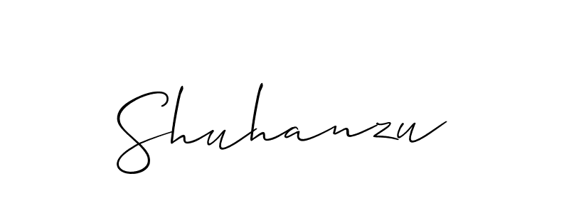 Make a beautiful signature design for name Shuhanzu. With this signature (Allison_Script) style, you can create a handwritten signature for free. Shuhanzu signature style 2 images and pictures png