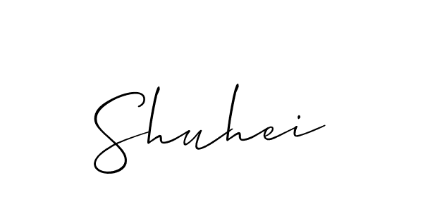 How to make Shuhei signature? Allison_Script is a professional autograph style. Create handwritten signature for Shuhei name. Shuhei signature style 2 images and pictures png