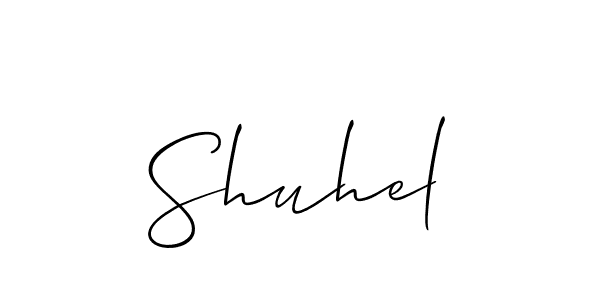 How to make Shuhel name signature. Use Allison_Script style for creating short signs online. This is the latest handwritten sign. Shuhel signature style 2 images and pictures png