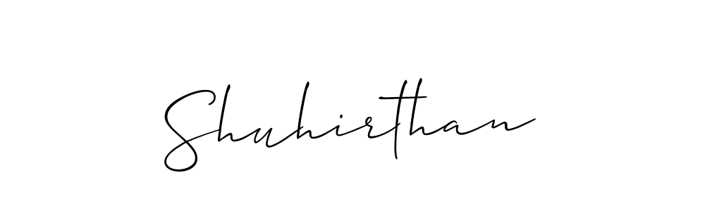 How to make Shuhirthan name signature. Use Allison_Script style for creating short signs online. This is the latest handwritten sign. Shuhirthan signature style 2 images and pictures png