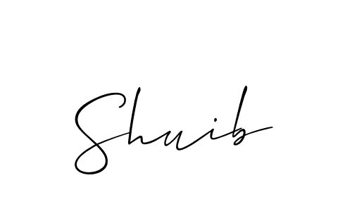 Also we have Shuib name is the best signature style. Create professional handwritten signature collection using Allison_Script autograph style. Shuib signature style 2 images and pictures png