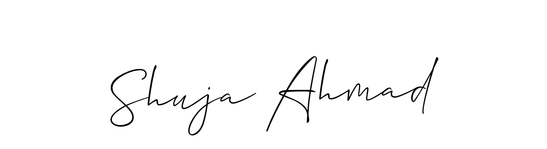 Design your own signature with our free online signature maker. With this signature software, you can create a handwritten (Allison_Script) signature for name Shuja Ahmad. Shuja Ahmad signature style 2 images and pictures png