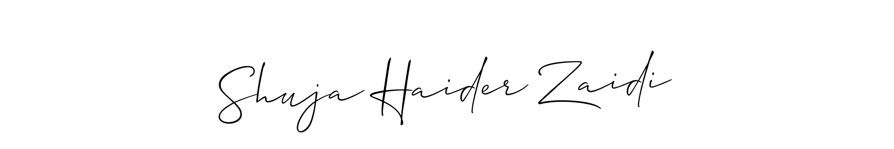 if you are searching for the best signature style for your name Shuja Haider Zaidi. so please give up your signature search. here we have designed multiple signature styles  using Allison_Script. Shuja Haider Zaidi signature style 2 images and pictures png