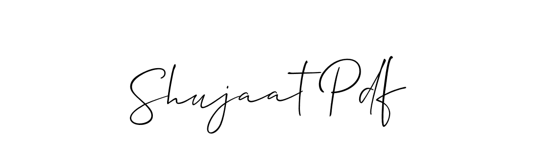 How to Draw Shujaat Pdf signature style? Allison_Script is a latest design signature styles for name Shujaat Pdf. Shujaat Pdf signature style 2 images and pictures png