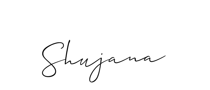 You should practise on your own different ways (Allison_Script) to write your name (Shujana) in signature. don't let someone else do it for you. Shujana signature style 2 images and pictures png