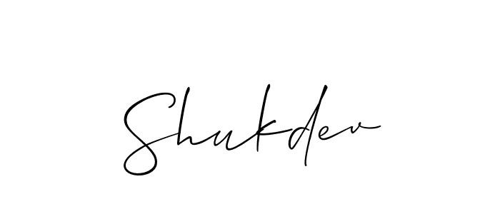 How to make Shukdev signature? Allison_Script is a professional autograph style. Create handwritten signature for Shukdev name. Shukdev signature style 2 images and pictures png