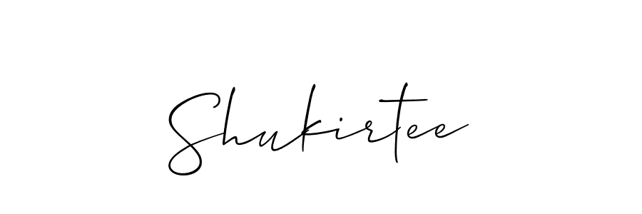 Create a beautiful signature design for name Shukirtee. With this signature (Allison_Script) fonts, you can make a handwritten signature for free. Shukirtee signature style 2 images and pictures png