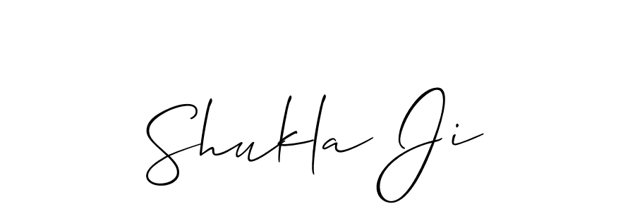 Use a signature maker to create a handwritten signature online. With this signature software, you can design (Allison_Script) your own signature for name Shukla Ji. Shukla Ji signature style 2 images and pictures png