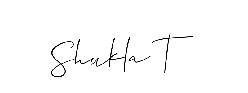 How to Draw Shukla T signature style? Allison_Script is a latest design signature styles for name Shukla T. Shukla T signature style 2 images and pictures png