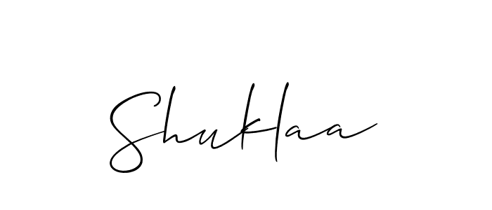 if you are searching for the best signature style for your name Shuklaa. so please give up your signature search. here we have designed multiple signature styles  using Allison_Script. Shuklaa signature style 2 images and pictures png