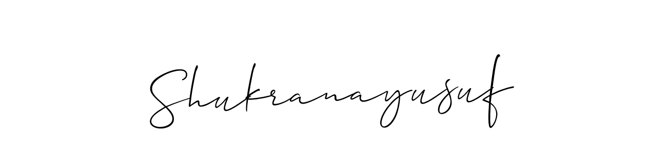 Similarly Allison_Script is the best handwritten signature design. Signature creator online .You can use it as an online autograph creator for name Shukranayusuf. Shukranayusuf signature style 2 images and pictures png