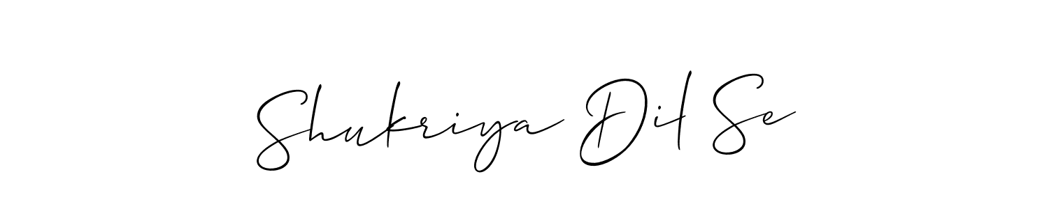 See photos of Shukriya Dil Se official signature by Spectra . Check more albums & portfolios. Read reviews & check more about Allison_Script font. Shukriya Dil Se signature style 2 images and pictures png