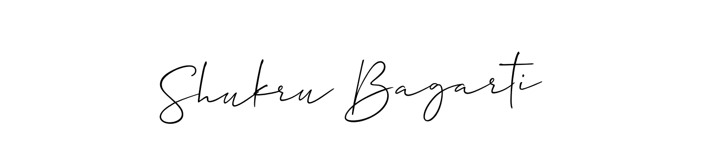 It looks lik you need a new signature style for name Shukru Bagarti. Design unique handwritten (Allison_Script) signature with our free signature maker in just a few clicks. Shukru Bagarti signature style 2 images and pictures png