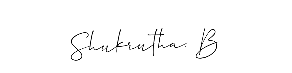 Make a beautiful signature design for name Shukrutha. B. Use this online signature maker to create a handwritten signature for free. Shukrutha. B signature style 2 images and pictures png