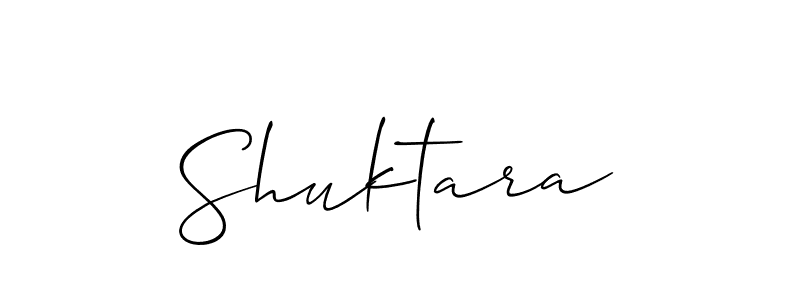 Create a beautiful signature design for name Shuktara. With this signature (Allison_Script) fonts, you can make a handwritten signature for free. Shuktara signature style 2 images and pictures png