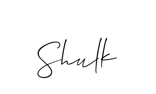 You should practise on your own different ways (Allison_Script) to write your name (Shulk) in signature. don't let someone else do it for you. Shulk signature style 2 images and pictures png