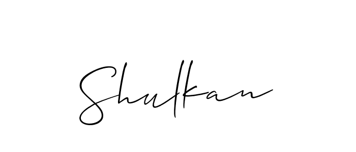 How to Draw Shulkan signature style? Allison_Script is a latest design signature styles for name Shulkan. Shulkan signature style 2 images and pictures png