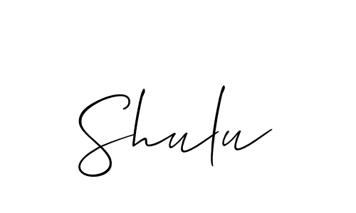 Use a signature maker to create a handwritten signature online. With this signature software, you can design (Allison_Script) your own signature for name Shulu. Shulu signature style 2 images and pictures png