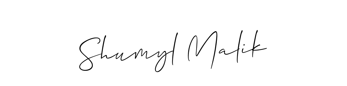 Best and Professional Signature Style for Shumyl Malik. Allison_Script Best Signature Style Collection. Shumyl Malik signature style 2 images and pictures png