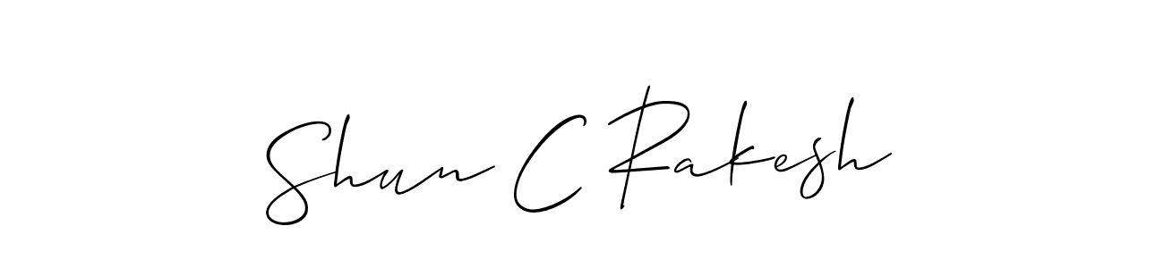 Shun C Rakesh stylish signature style. Best Handwritten Sign (Allison_Script) for my name. Handwritten Signature Collection Ideas for my name Shun C Rakesh. Shun C Rakesh signature style 2 images and pictures png