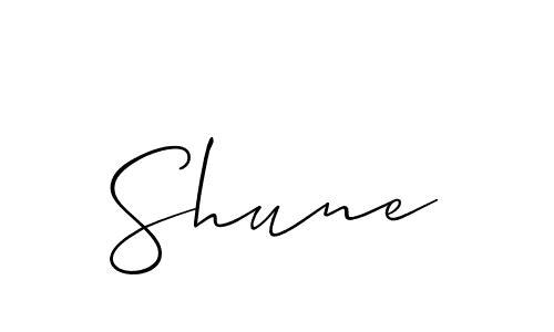 How to make Shune name signature. Use Allison_Script style for creating short signs online. This is the latest handwritten sign. Shune signature style 2 images and pictures png