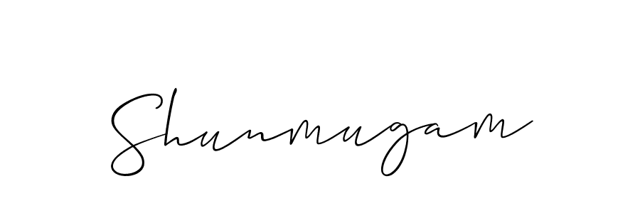 Design your own signature with our free online signature maker. With this signature software, you can create a handwritten (Allison_Script) signature for name Shunmugam. Shunmugam signature style 2 images and pictures png