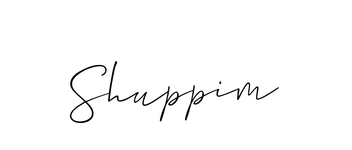 Make a beautiful signature design for name Shuppim. With this signature (Allison_Script) style, you can create a handwritten signature for free. Shuppim signature style 2 images and pictures png