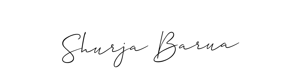 Similarly Allison_Script is the best handwritten signature design. Signature creator online .You can use it as an online autograph creator for name Shurja Barua. Shurja Barua signature style 2 images and pictures png