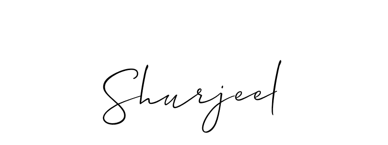 How to Draw Shurjeel signature style? Allison_Script is a latest design signature styles for name Shurjeel. Shurjeel signature style 2 images and pictures png