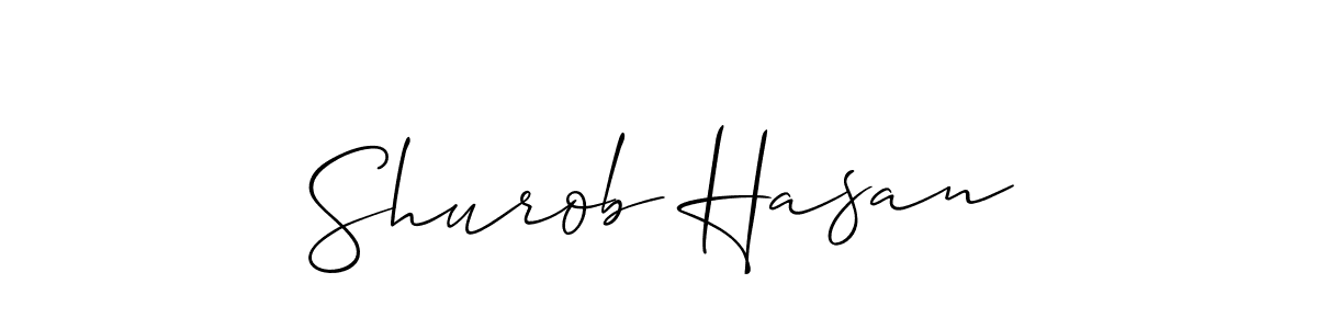 Design your own signature with our free online signature maker. With this signature software, you can create a handwritten (Allison_Script) signature for name Shurob Hasan. Shurob Hasan signature style 2 images and pictures png