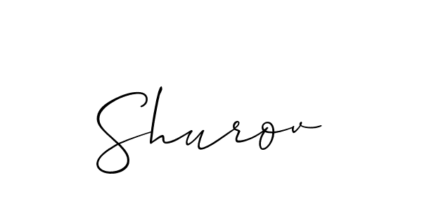 How to make Shurov name signature. Use Allison_Script style for creating short signs online. This is the latest handwritten sign. Shurov signature style 2 images and pictures png