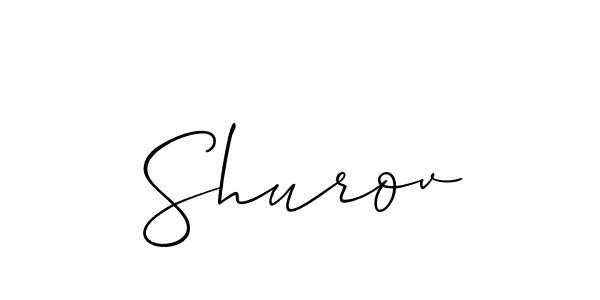 How to make Shurov name signature. Use Allison_Script style for creating short signs online. This is the latest handwritten sign. Shurov signature style 2 images and pictures png