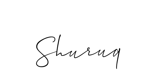 It looks lik you need a new signature style for name Shuruq. Design unique handwritten (Allison_Script) signature with our free signature maker in just a few clicks. Shuruq signature style 2 images and pictures png