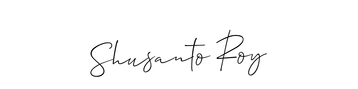 Create a beautiful signature design for name Shusanto Roy. With this signature (Allison_Script) fonts, you can make a handwritten signature for free. Shusanto Roy signature style 2 images and pictures png