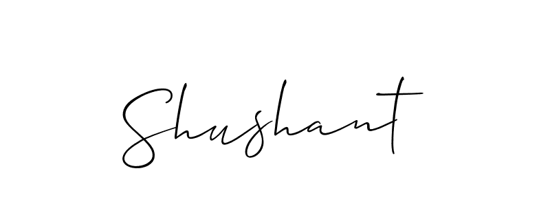 Allison_Script is a professional signature style that is perfect for those who want to add a touch of class to their signature. It is also a great choice for those who want to make their signature more unique. Get Shushant name to fancy signature for free. Shushant signature style 2 images and pictures png