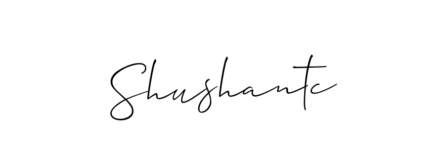 Use a signature maker to create a handwritten signature online. With this signature software, you can design (Allison_Script) your own signature for name Shushantc. Shushantc signature style 2 images and pictures png