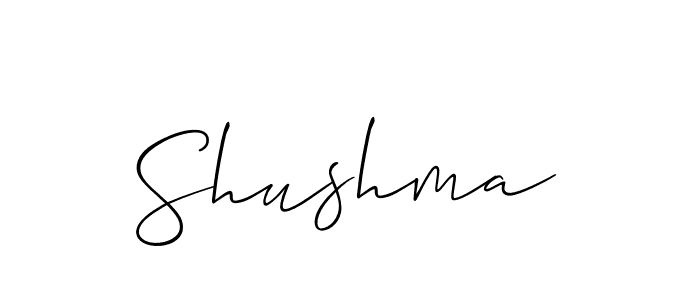 How to make Shushma name signature. Use Allison_Script style for creating short signs online. This is the latest handwritten sign. Shushma signature style 2 images and pictures png