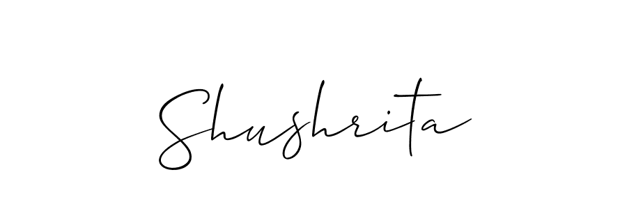 Create a beautiful signature design for name Shushrita. With this signature (Allison_Script) fonts, you can make a handwritten signature for free. Shushrita signature style 2 images and pictures png